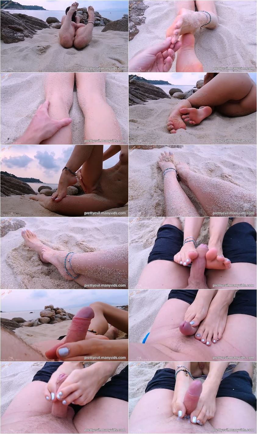 Helmet reccomend public footjob beach long toes