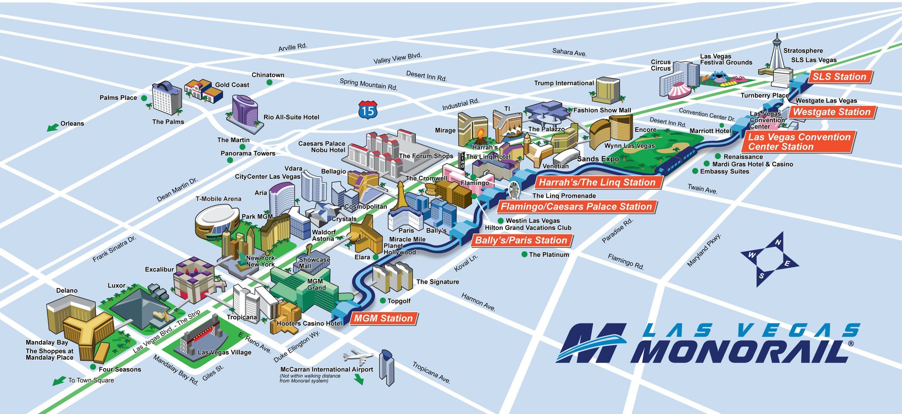 Area las map strip vegas