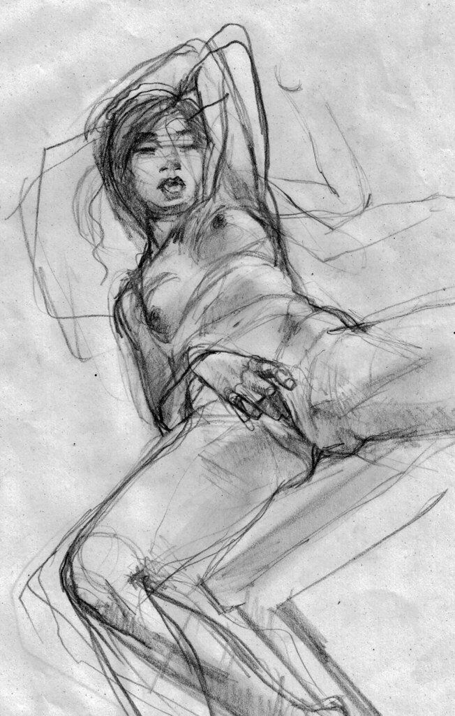 best of Women masterbating of naked Drawings