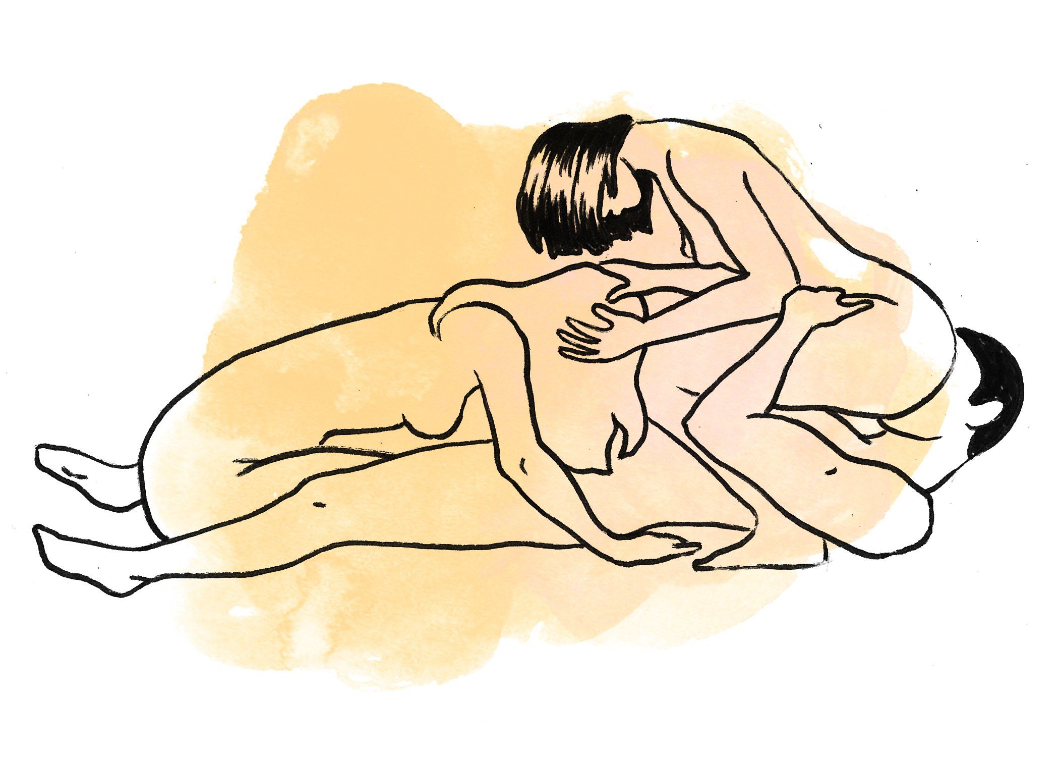 Illustrated sex positions threesome