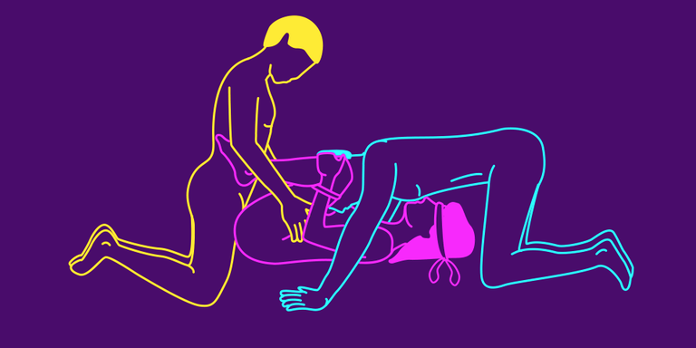 Illustrated sex positions threesome